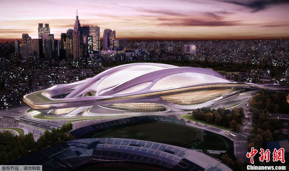 9月9日，2020年東京奧運會和殘奧會籌備委員會公布了日本新國家體育場效果圖。