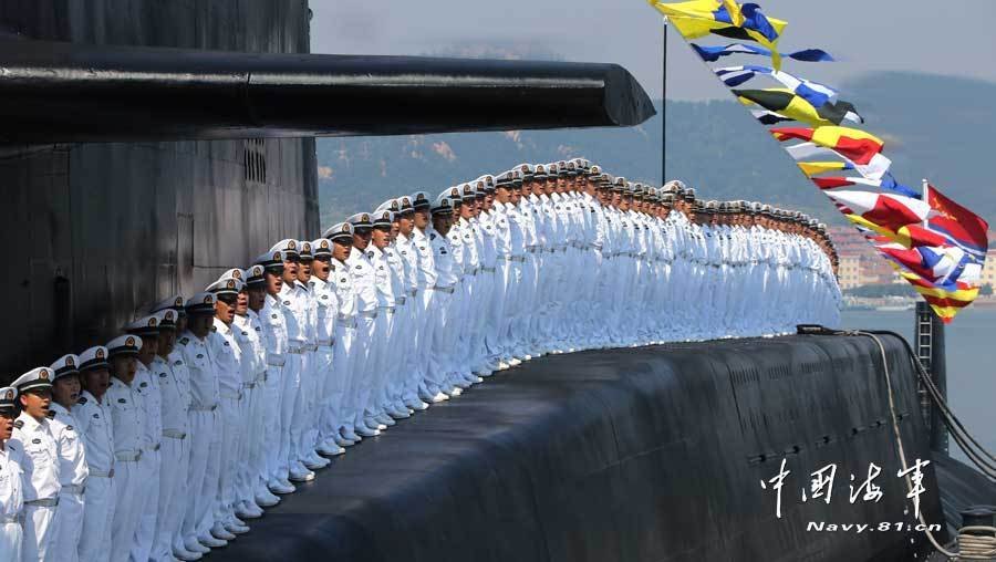 威武的核潛艇官兵。軍報(bào)記者-喬天富攝