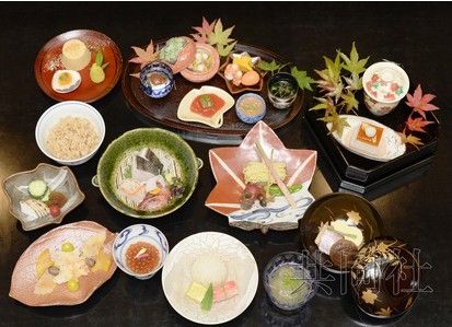 圖為東京銀座的和食餐廳推出的菜肴。