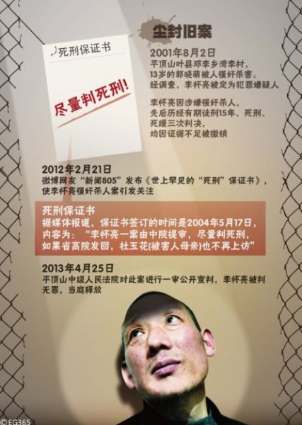 因涉嫌奸殺幼女，李懷亮被羈押了近12年，先后歷經(jīng)有期徒刑15年、死刑、死緩三次判決，最終因“證據(jù)不足、事實不清”于近日被宣判無罪，當庭釋放
