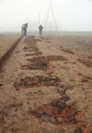 　　鋸齒狀的大型建筑基址。