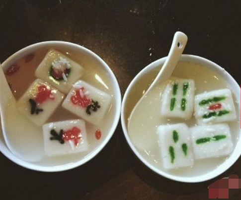 來碗清一色！火鍋店推出創(chuàng)意麻將湯圓
