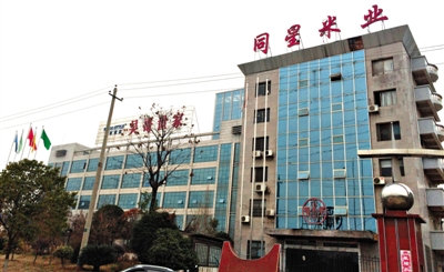 月11日，婁底市經(jīng)濟(jì)技術(shù)開(kāi)發(fā)區(qū)內(nèi)，同星米業(yè)和吳哥世家兩家公司因借貸資金鏈斷裂，公司大門(mén)緊鎖。新京報(bào)記