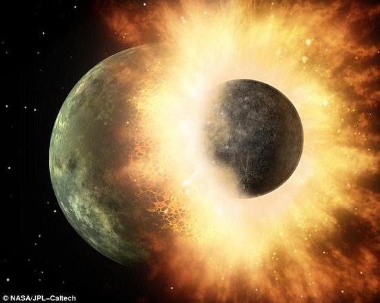 資料圖片：科學(xué)家說，45億年前跟忒伊亞行星的一場相撞，把水資源帶到了地球。