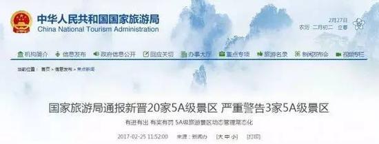 國家旅游局官網截圖