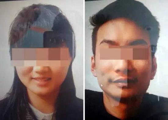 兩名遭綁架的中國公民照片。