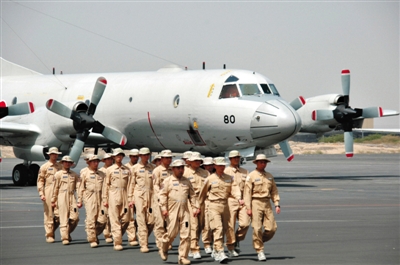 吉布提機(jī)場，日本海上自衛(wèi)隊(duì)的兩架P-3C飛機(jī)抵達(dá)，在亞丁灣執(zhí)行反海盜任務(wù)。